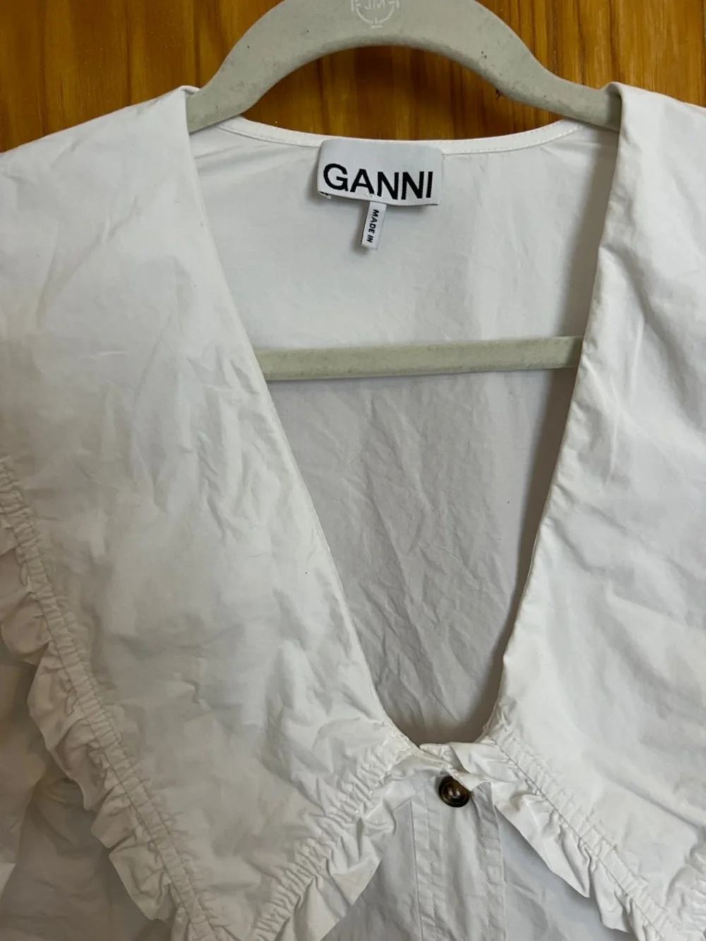 Ganni poplin large collar top - Picture 3 of 8